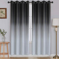 SimpleHome Black to Grey White Ombre Room Darkening Curtains 72 Inch | Curtains by SimpleHome
