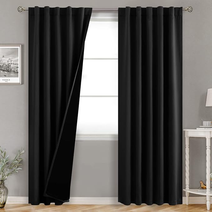 BGment Black Full Blackout Curtains by BGment