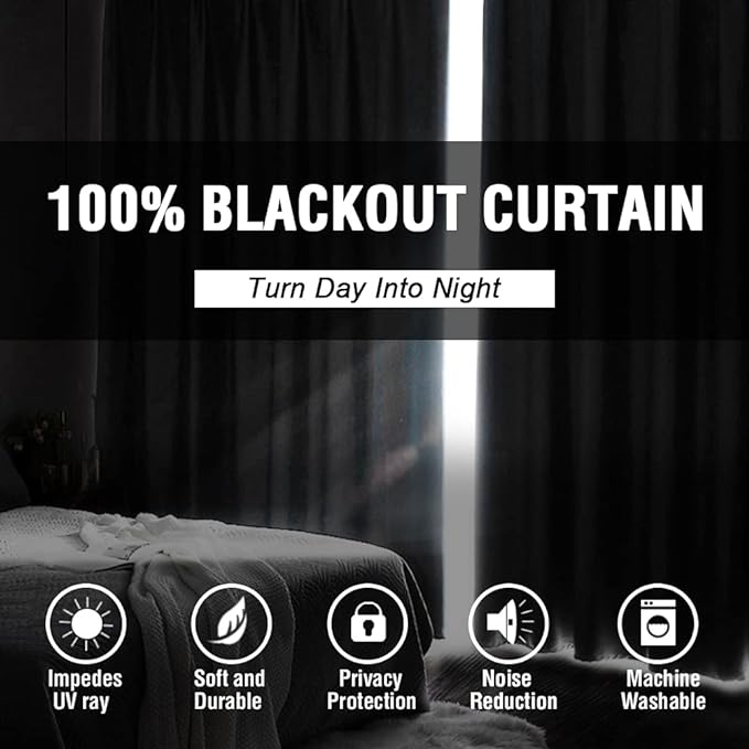 H.VERSAILTEX 100% Blackout Curtains - Image 2