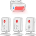 Greencycle Motion Sensor Doorbell, Wireless Motion Sensor Door Chime Business Entry Doorbell, Retail Store Door Entry Alert, Bed Alarms for Elderly Dementia Patients (3 Receivers 1 Sensor)