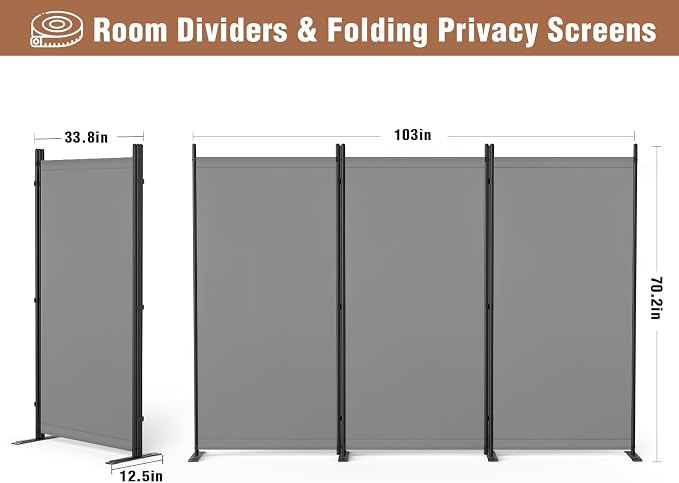 Room Divider 6FT Folding Privacy Screen - Image 2
