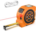 3-in-1 Digital Laser Tape Measure 328Ft Rechargeable Measuring Tool & 16Ft Auto-Lock Tape Measure Movable Magnetic Hook with Area/Volume/Pythagorean, Ft/in/M/Ft+in for Construction, Woodworking, Home