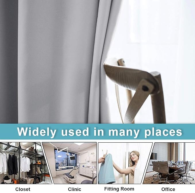 RYB HOME Blackout Curtains Room Divider - Image 3