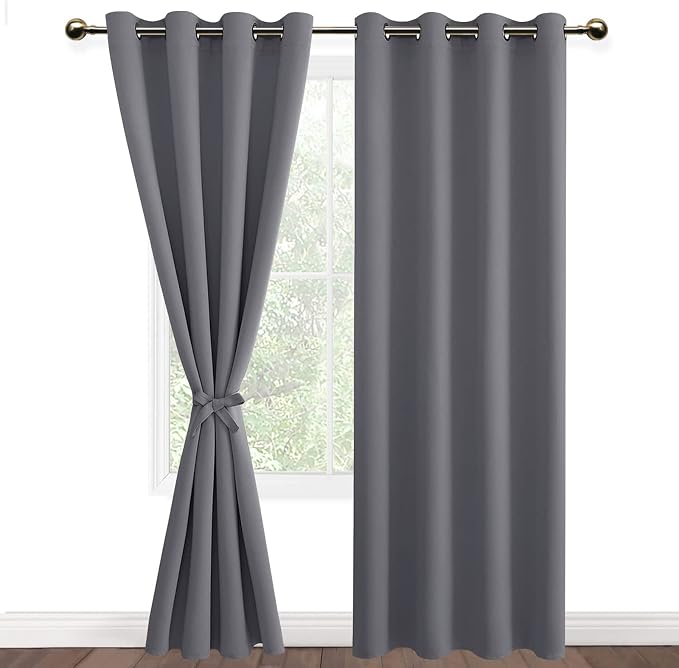 DWCN Grey Blackout Curtains for Bedroom - Image 7