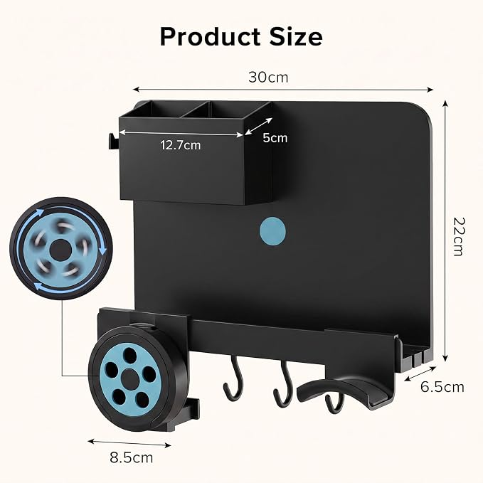 Versatile Bedside Wall Organizer, Floating Bedside Shelves | Ideal - Image 2