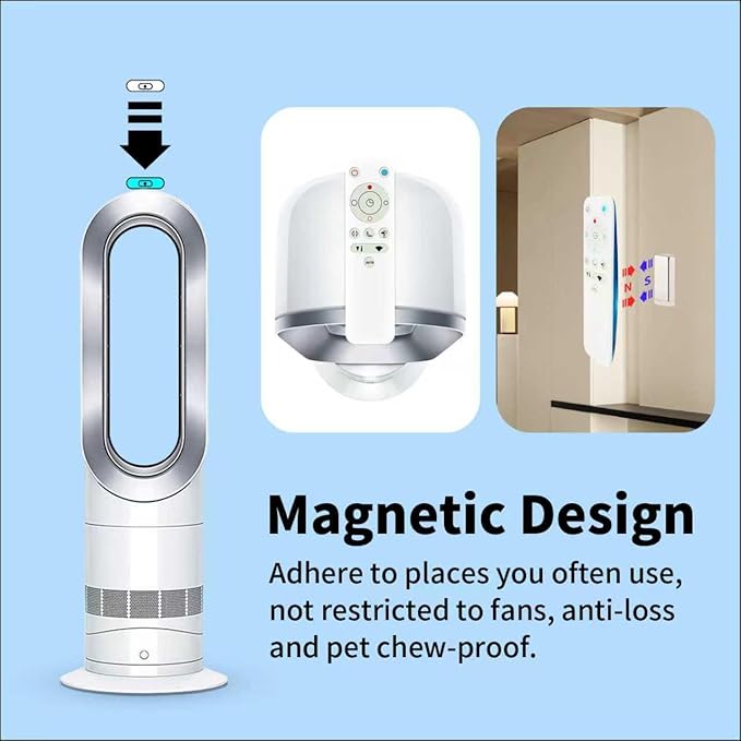 LUNOAOA Upgrade Glowing Remote Control Replacement No Setup for Dyson Fan TP04 DP04 Pure Cool Purifying Fan with Magnetic
