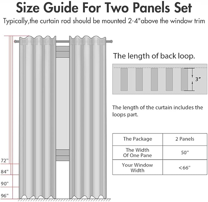 MIULEE 100% Blackout Curtains Linen Curtains & Drapes 90 Inches Long, Full - Image 8