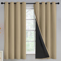 Yakamok Biscotti Beige Blackout Curtains 63 inches Long by Yakamok