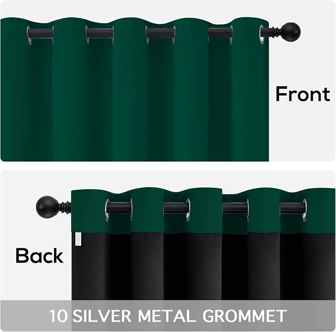 Yakamok Emerald Green Blackout Curtains 96 inches - Image 6