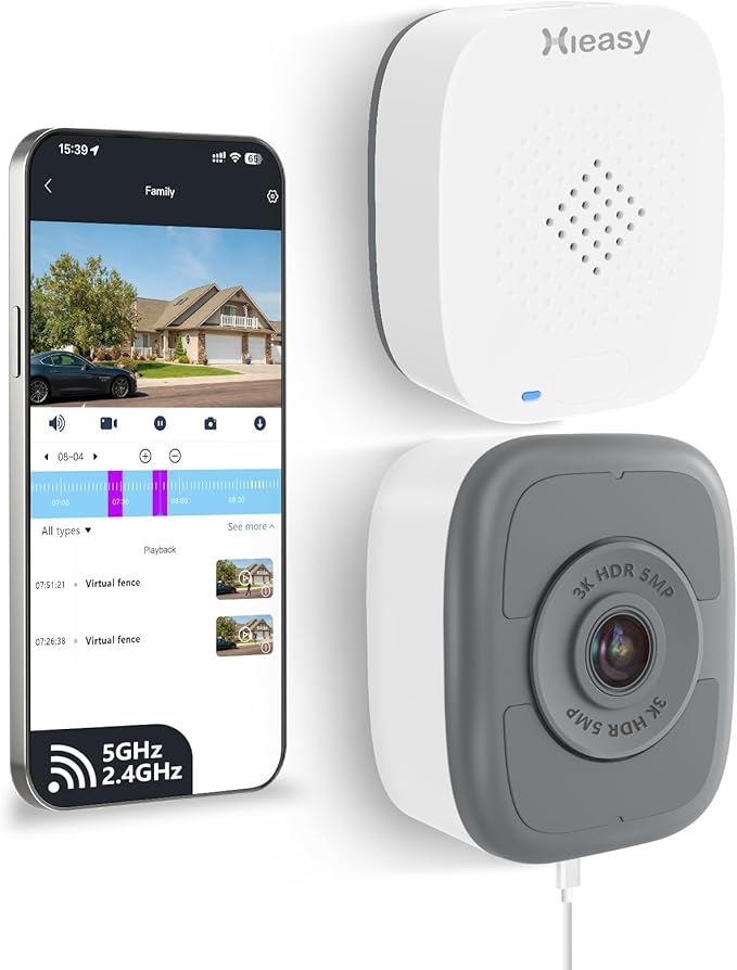 abetap 5MP 3K Window Camera with Enhanced Color Night Vision, Built-in Strong Magnetic Mount for Flexible Placement, No Subscription Needed, 24/7 Continuous Recording,Dual-Band 2.4G & 5Ghz WiFi