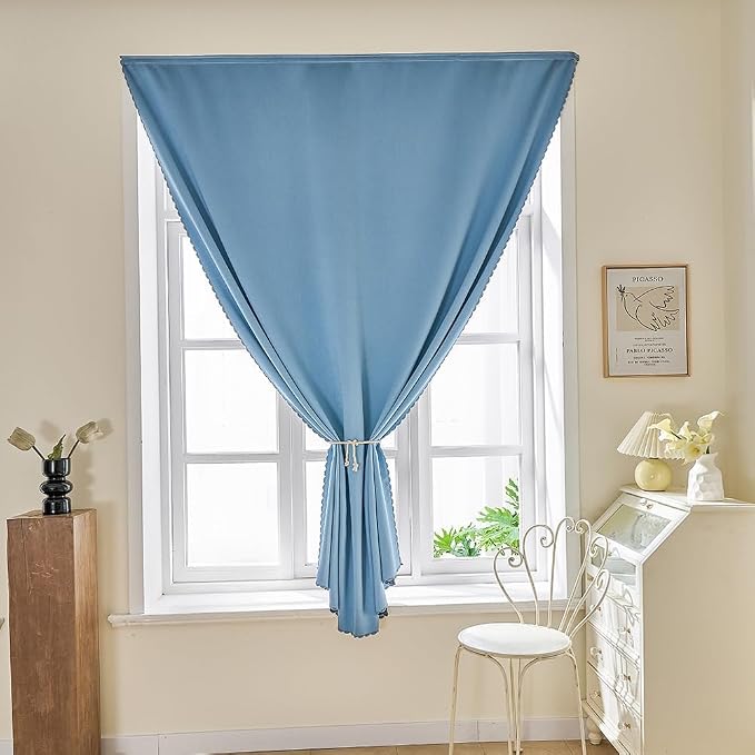 JILRON Adhesive Curtain 100% Blackout No-Drill Easy Install - Image 6