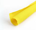 Holed 3/8 inch Split Braided Cable Management Sleeve for USB Cable Power Cord Audio Video Cable, High-Temperature Automotive Harness Wire Loom Cord Protector from Cat Dog Chewing (Yellow, 10FT)