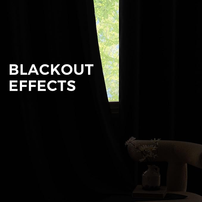 NICETOWN Grey Light Blocking Curtains 45 Inches Long 2 Panels - Image 7