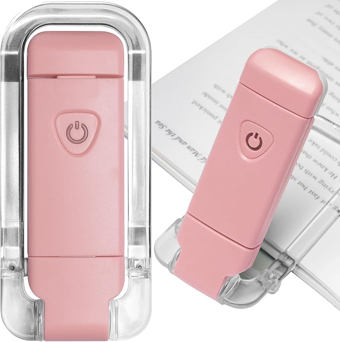 EGWASER Book Reading Light, Portable USB Rechargeable LED Clip on Book Lights by EGWASER