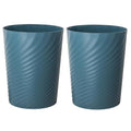 Plastic Small Bathroom Trash Can Wastebasket Garbage, Bluish Green, 2 Pack | by UUJOLY