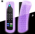 CaseBot Remote Case for Fire TV Stick HD/4K/4K Max (1st Gen)/Fire TV Stick (3rd Gen)/Lite - Anti-Slip Shockproof Silicone Cover for Alexa Voice Remote (2nd & 3rd Generation) (Purple Glow in The Dark)