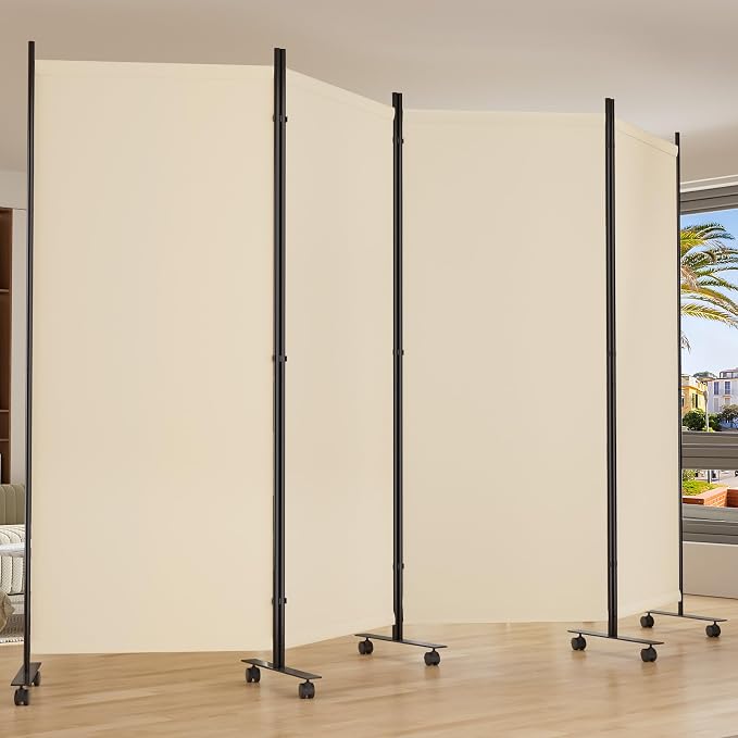 Room Divider 136'' Wide Folding Room Divider Panel by HOMSCREENER