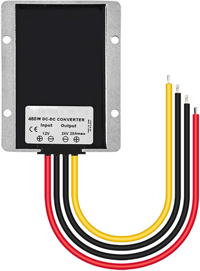 MGGi Waterproof DC/DC Converter 12V Step Up to 24V, Boost Converter 20A 480W Voltage Regulator, Power Adapter Voltage Booster,Power Supply Module Boost Transformer for Car Truck Vehicle Boat