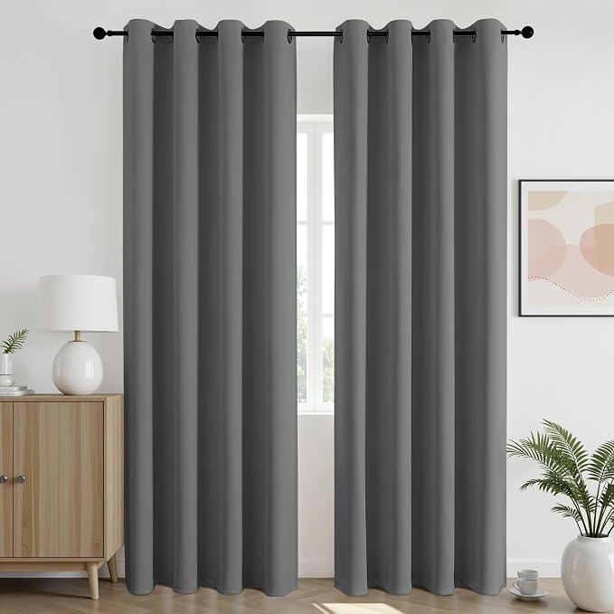 Joydeco Blackout Curtains 84 Inch Length 2 Panels Set, Thermal Insulated Long by JOYDECO