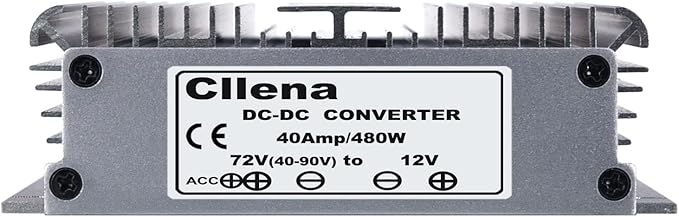 Cllena DC 40V-90V to 12V Converter Voltage Regulator Reducer 48V 60V 72V Step Down to 12V 40A 360W Converter Waterproof Buck Transformer Power Supply for Golf Cart Club Car LED Light