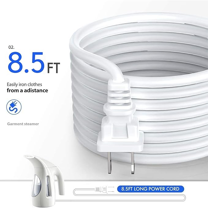 HiLIFE Steamer for Clothes, Portable Handheld Design, 240ml Big Capacity, 700W, Strong Penetrating Steam, Removes Wrinkle, for Home, Office and Travel(ONLY FOR 120V)(White)