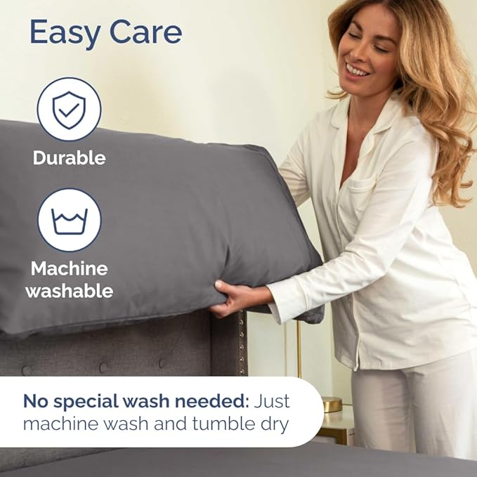 Split Head King Sheets Set - Top Split King Sheets for Adjustable Beds, Easy-Fit Split Head King Mattress - Flex Split Top King Sheets, Easy-Fit, Breathable, Deep Pocket Split King Sheets - Dark Grey