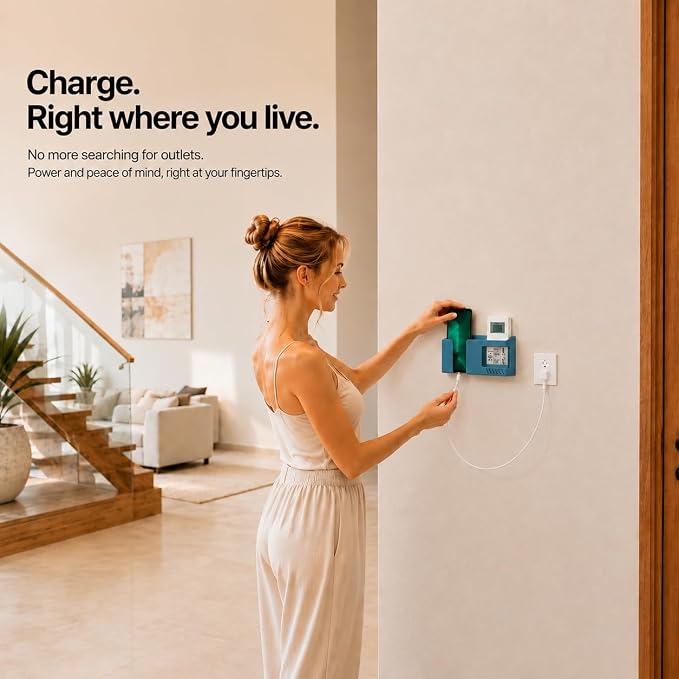 Strong Adhesive Wall Mount Phone Holder D3 Punch-Free Bedside Phone Shelf - Image 2