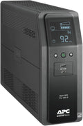 APC UPS Back-UPS Pro, 1000VA Sinewave UPS Battery Backup & Surge Protector, LCD, AVR, BR1000MS