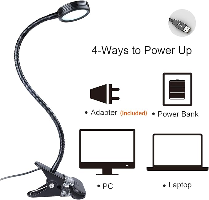 LEPOWER Clip on Light, Book Reading Lamp - Image 6
