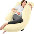 Cooling Pregnancy Pillows for Sleeping, Light Yellow | Sasttie Maternity Pillow by SASTTIE