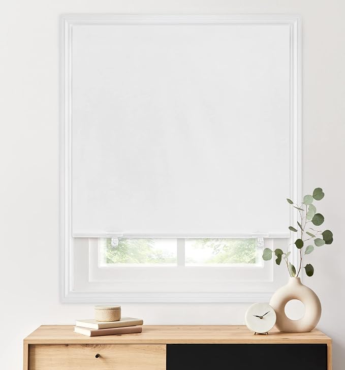 LazBlinds 100% Blackout Roller Shades, Thermal Insulated UV Protection Privacy by LazBlinds