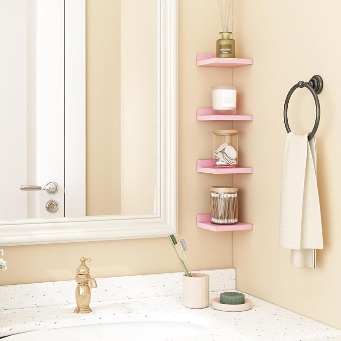 Fixwal Small Floating Shelves for Wall Decor | Rustic wood shelf for displaying - Image 5
