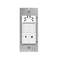 TOPGREENER Dual Tech Humidity Sensor Switch, Infrared PIR Motion & Air Moisture Detection, Bathroom Fan & Light Control, Adjustable Timing, Neutral Wire Required, UL Listed, TDHOS5, White