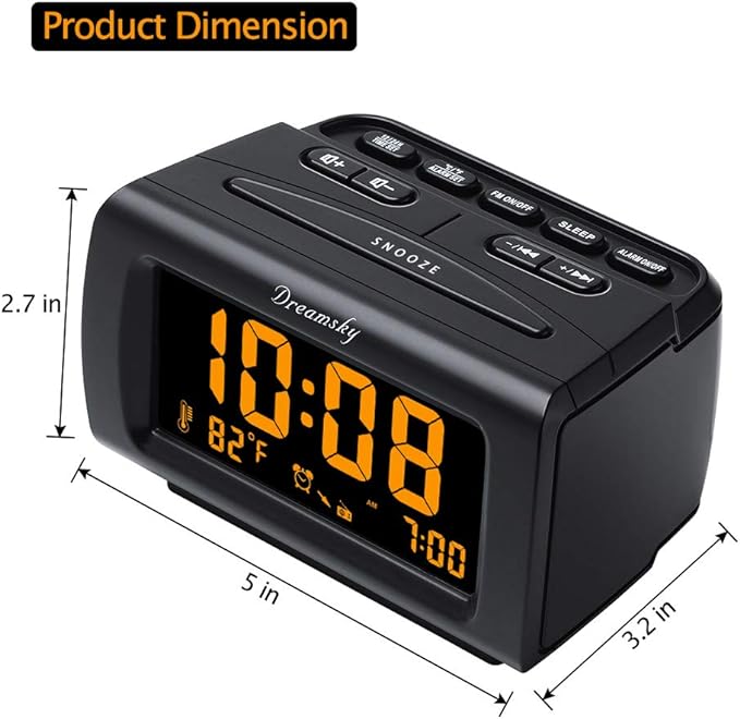 DreamSky Alarm Clock Radio for Bedrooms - Image 6