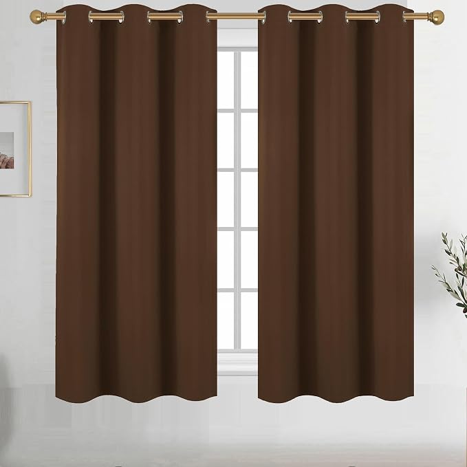 Diraysid Chocolate Brown Grommet Blackout Curtains by Diraysid%2C+refresh+your+life