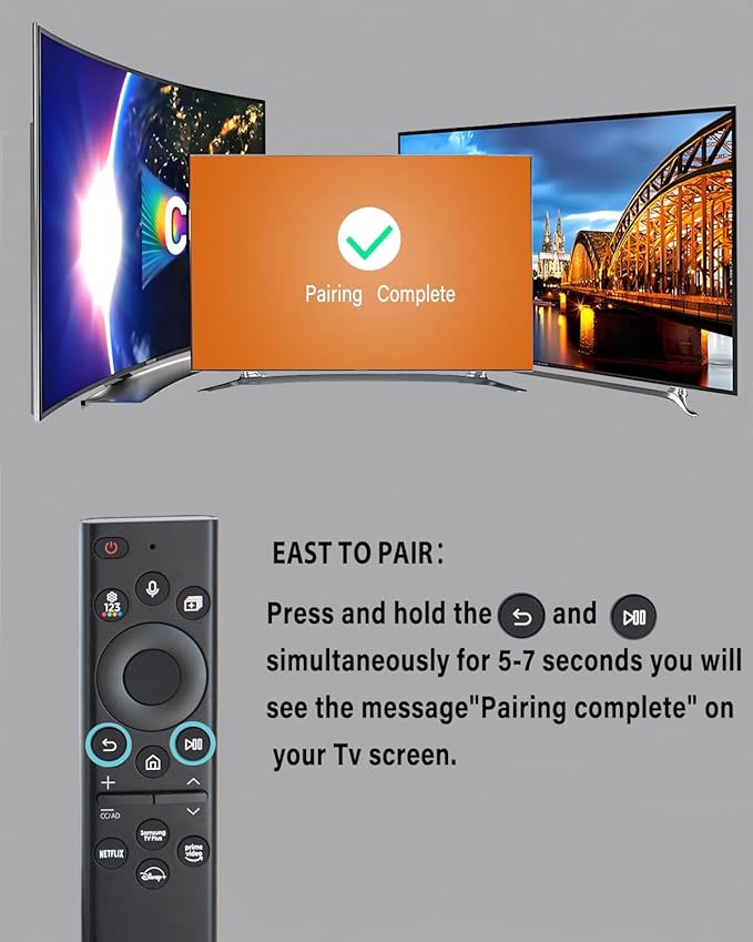 (Pack of 2) BN59-01385A Voice Universal Remote Control Replacement， for Samsung Smart TV Remote Control. 2018-2024 for Smasung Smart TV The Frame Crystal UHD Neo QLED 4K 8K