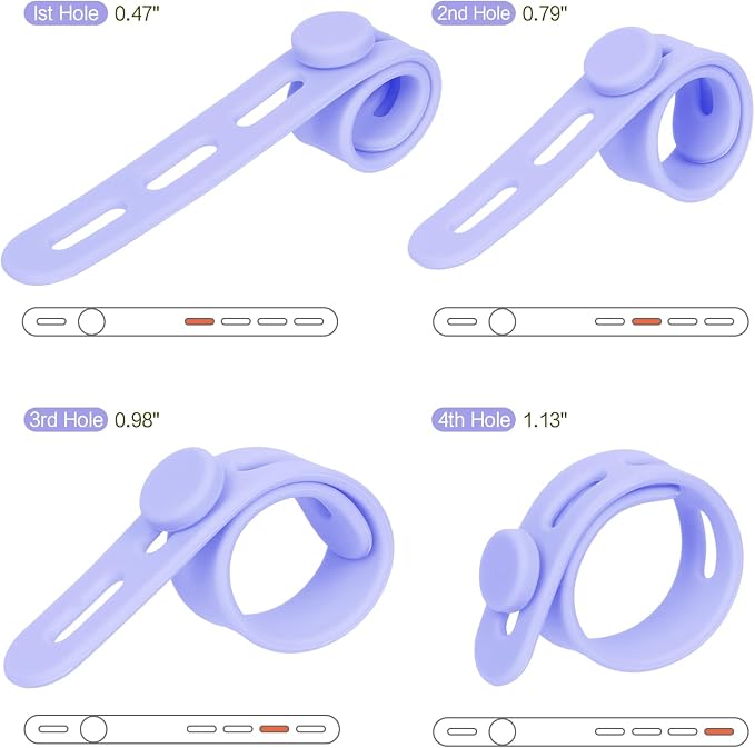 Donruby 30Pcs Silicone Cable Ties, Reusable Cord Organizer Straps, 6 Colors | - Image 3