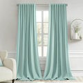 MIULEE Aqua Back Tab Blackout Curtains 52x96 Inch Long 2 Panels Set | Rod by MIULEE
