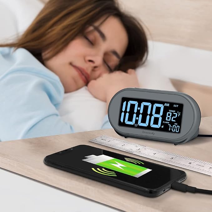 DreamSky Alarm Clocks for Bedrooms, Auto Set Digital Clock - Image 3