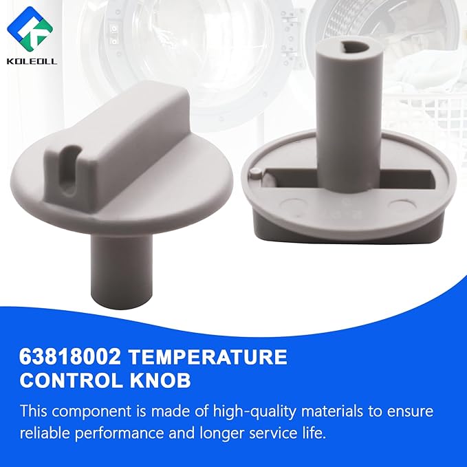 KOLEOLL 2 pcs 63818002 Temp Control Knob Replacement for TPI63818002