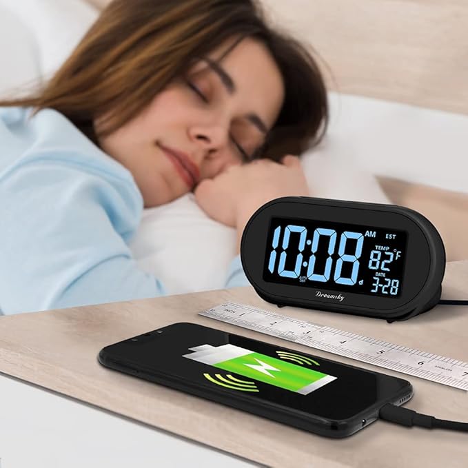 DreamSky Alarm Clocks for Bedrooms, Auto Set Digital Clock - Image 3