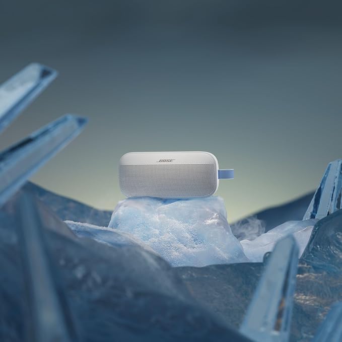 Bose SoundLink Flex Bluetooth Speaker (2nd Gen) - Portable Outdoor Speaker with Hi-Fi Audio, Waterproof and Dustproof, USB-C, Up to 12 Hours Battery Life, Fog Grey - Limited Edition Color