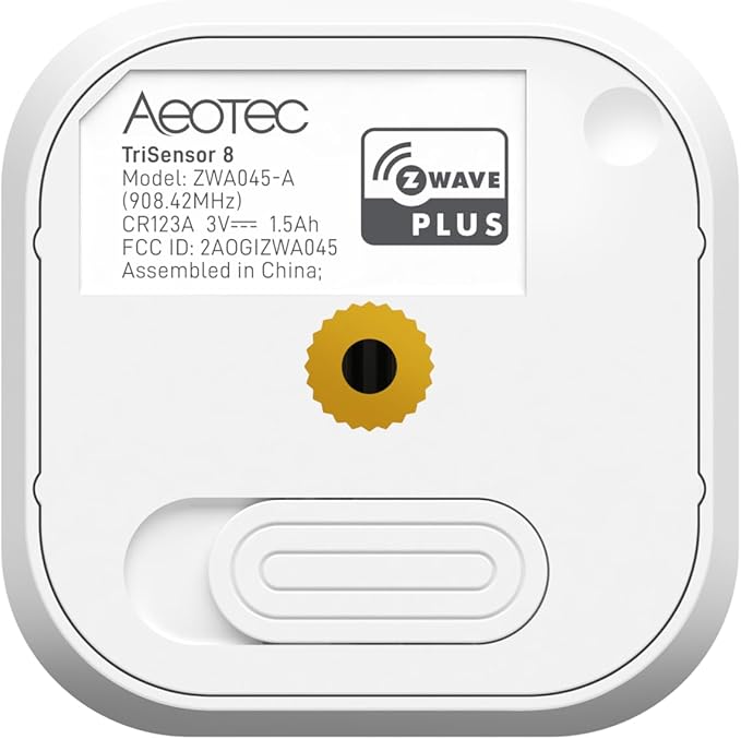 Aeotec TriSensor 8, 800 Series Zwave Motion Sensor, Temperature, Light Sensor, Work with Zwave Hub Smartthings 3-in 1 Security System, Long Range Capable