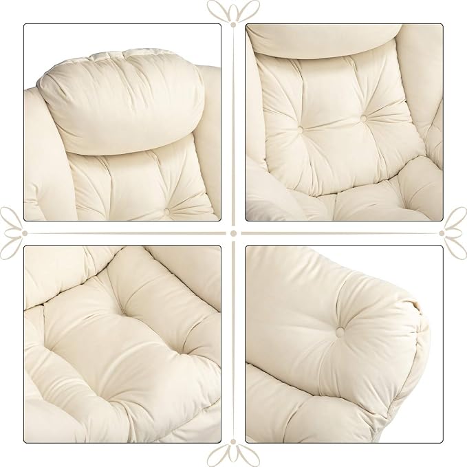HollyHOME Lazy Chair with Armrest and Side Pocket, Comfy Accent Lounge Chair - Image 5