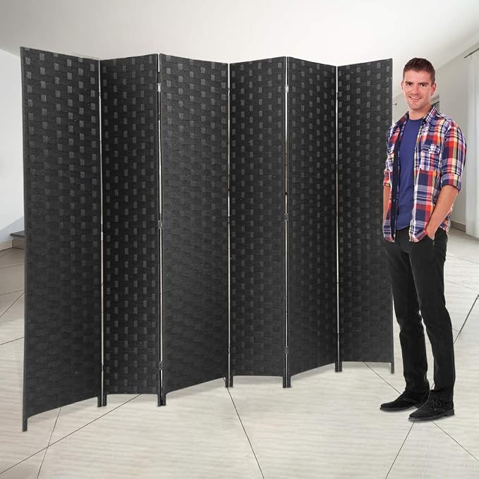 Room Dividers and Folding Privacy Screens 6 Panel 6 ft Foldable Portable Room by DKELI