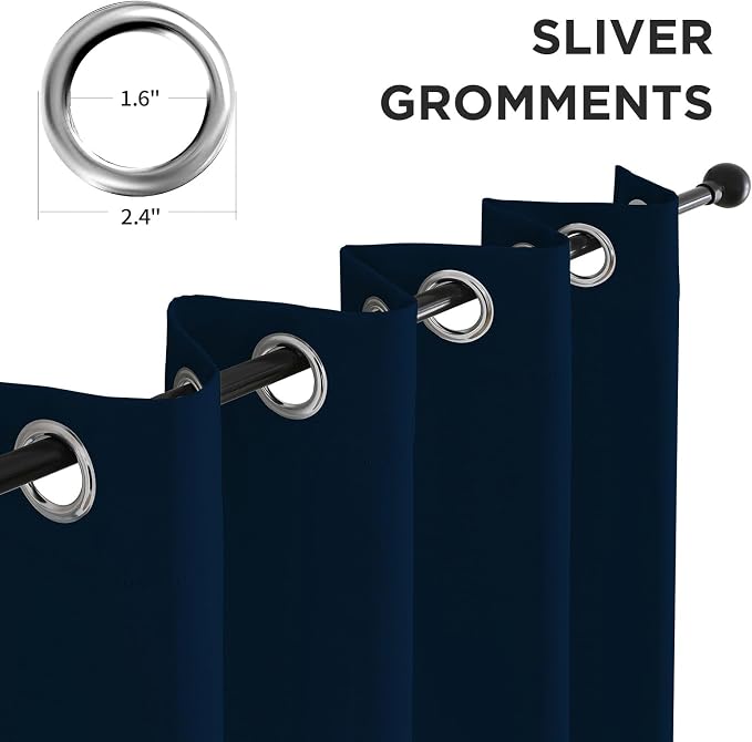 CUCRAF Blackout Curtains for Bedroom -Thermal Insulated Light Blocking Drapes - Image 2