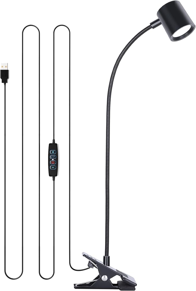 Desk Lamp USB Clip On Light, Book Lights by DottArts