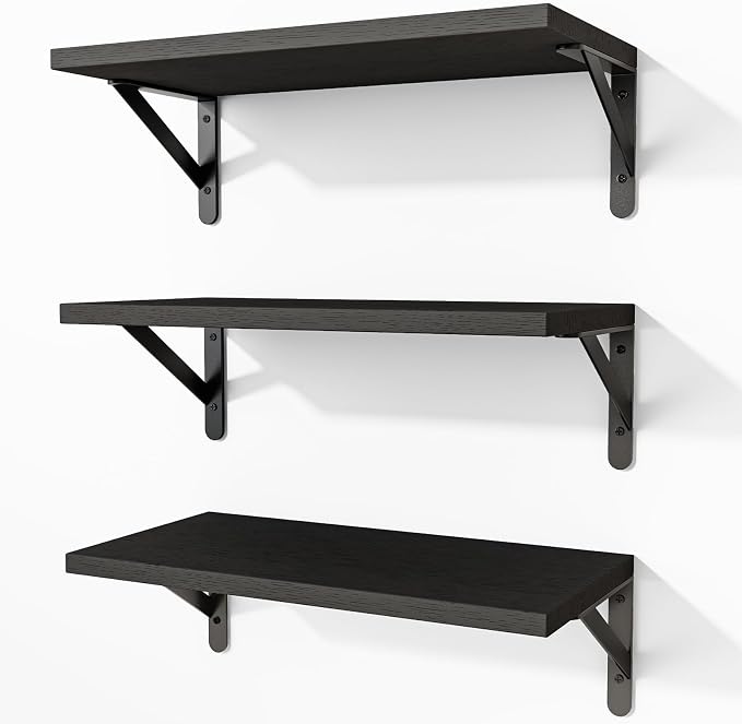Fixwal Wall Floating Shelves for Home Decor | Wood Shelves, Natural Grain by Fixwal