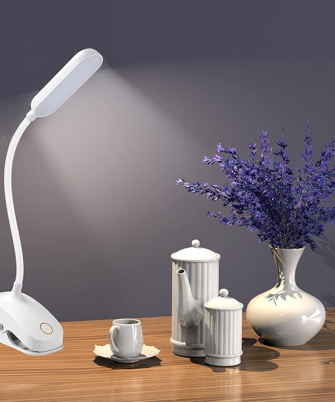 COLORLIFE Desk Lamp Clip On Light-7W 2600mAH Flexible Gooseneck Battery - Image 5