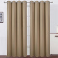 Natural Thermal Blackout Curtains/52 x 95 Inch/Set of 2 Panels Room Darkening by Lemomo